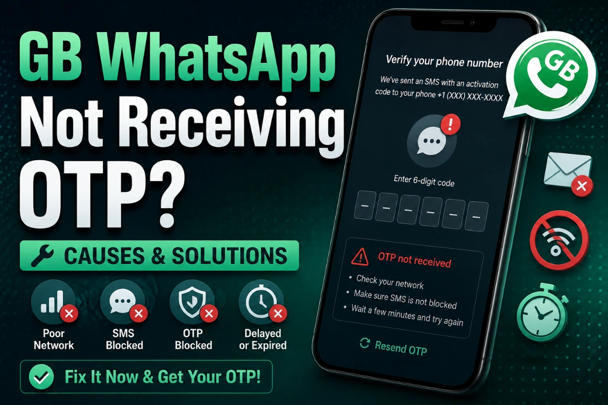 GB WhatsApp not receiving OTP
